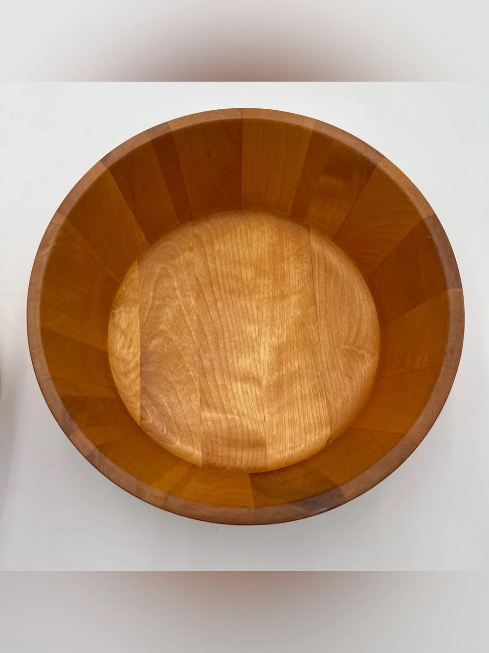 VTG Crate & Barrel Wood Birch Salad 5 pc Bowl Set John McLeod Vermont MCM Rustic